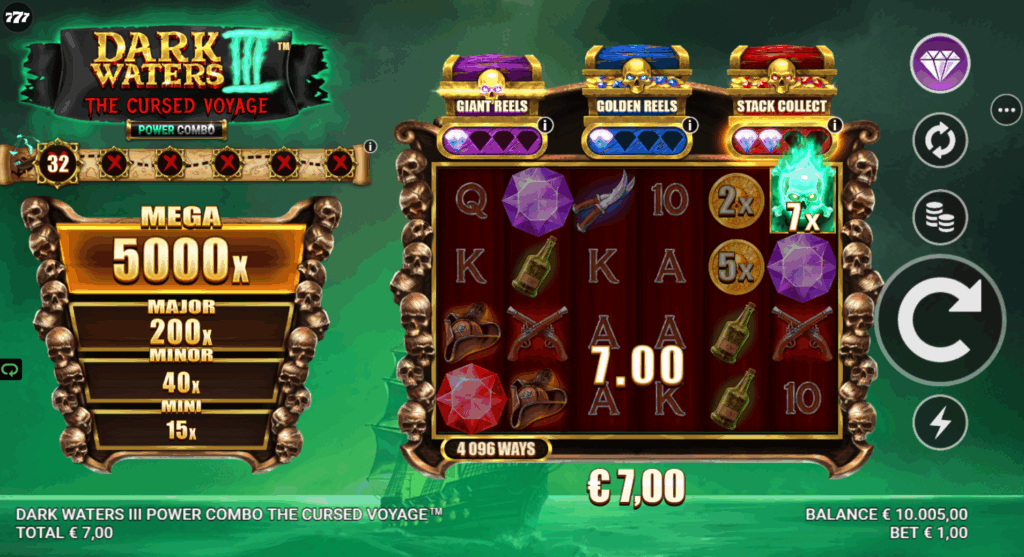 Cash & Jackpot Prizes are Awarded When Collect Symbols Land in the Same Spin