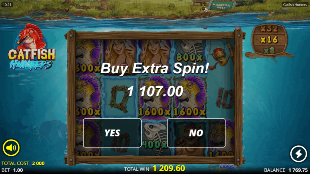 Catfish Hunters Extra Spin Feature