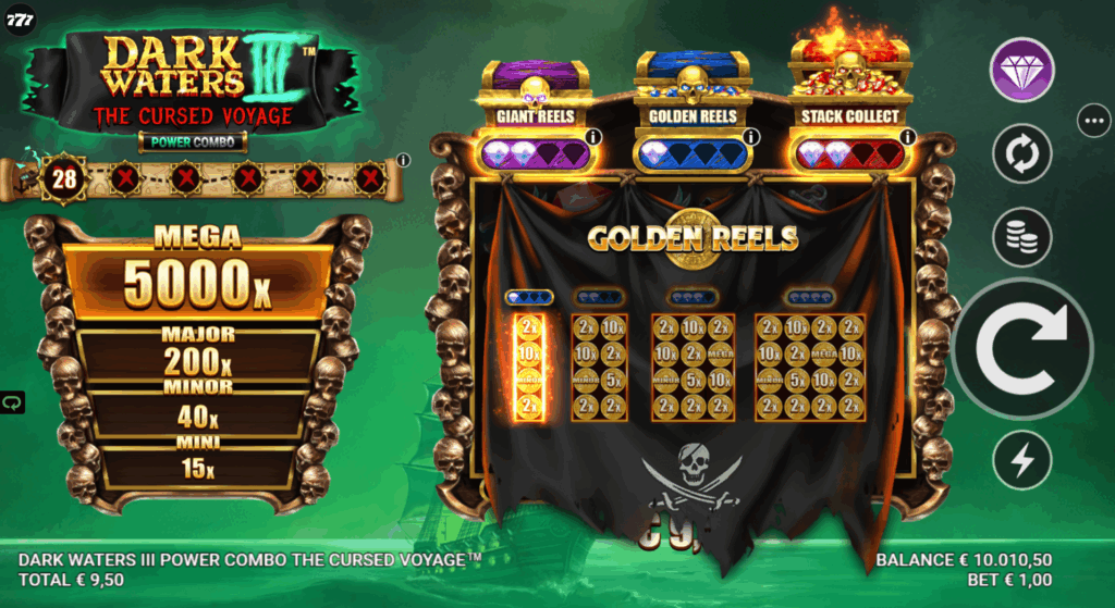 Dark Waters Power Combo The C ursed Voyage Bonus Tokens & Progression Meters