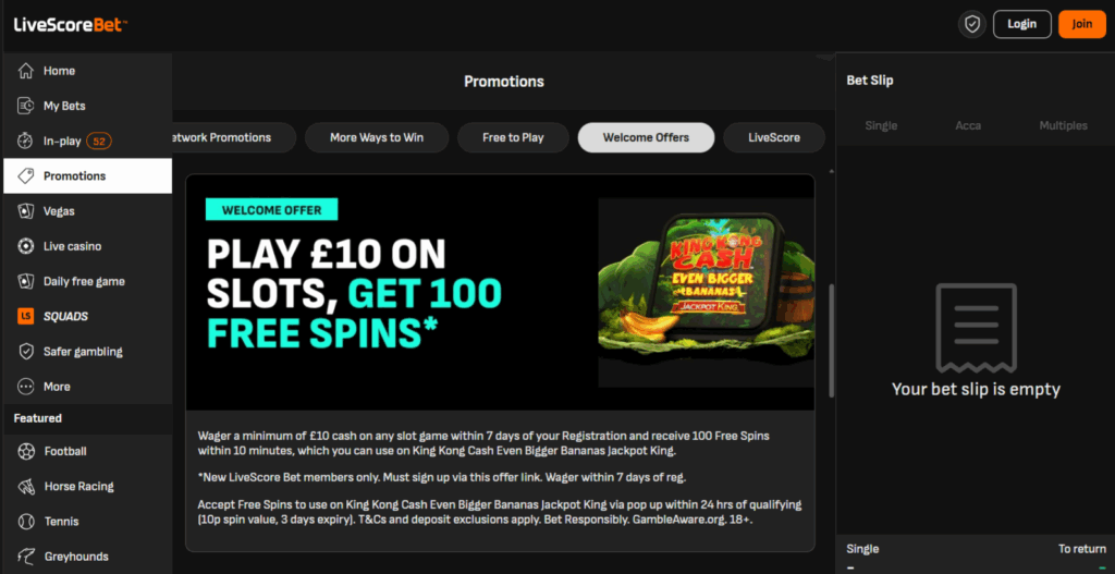 LiveScore Bet Welcome Offer