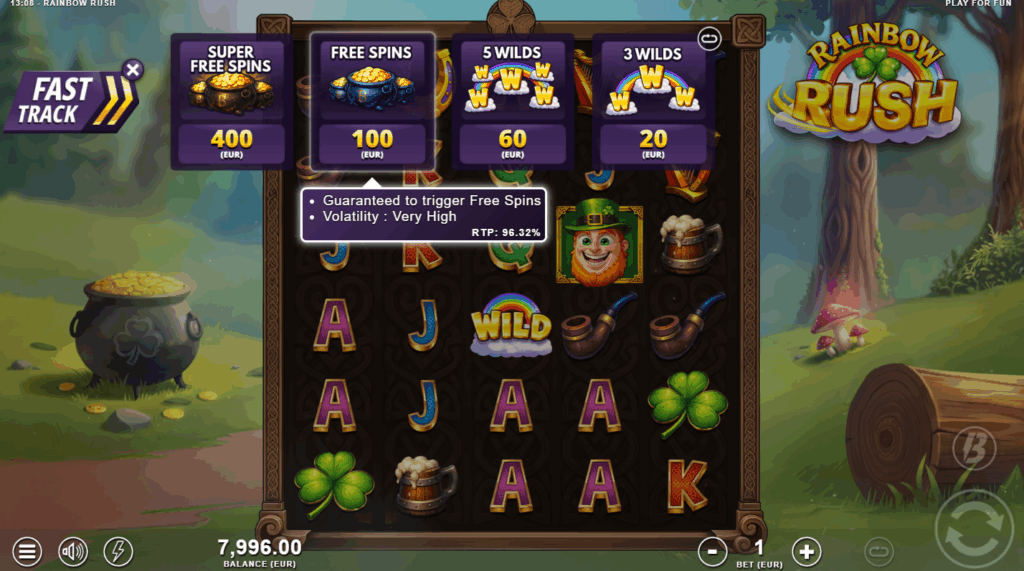 Rainbow Rush Bonus Buy Options