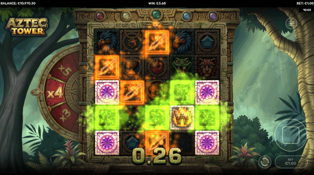 Winning Combinations Occur When 5 or More Matching Symbols Land Anywhere on the Grid