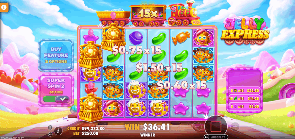 Jelly Express Multiplier Wilds Feature