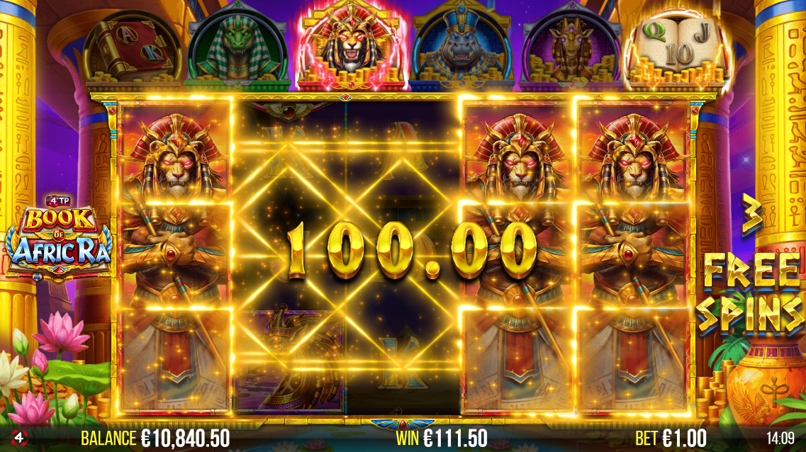 Book of AfricRa slot mega free spins bonus