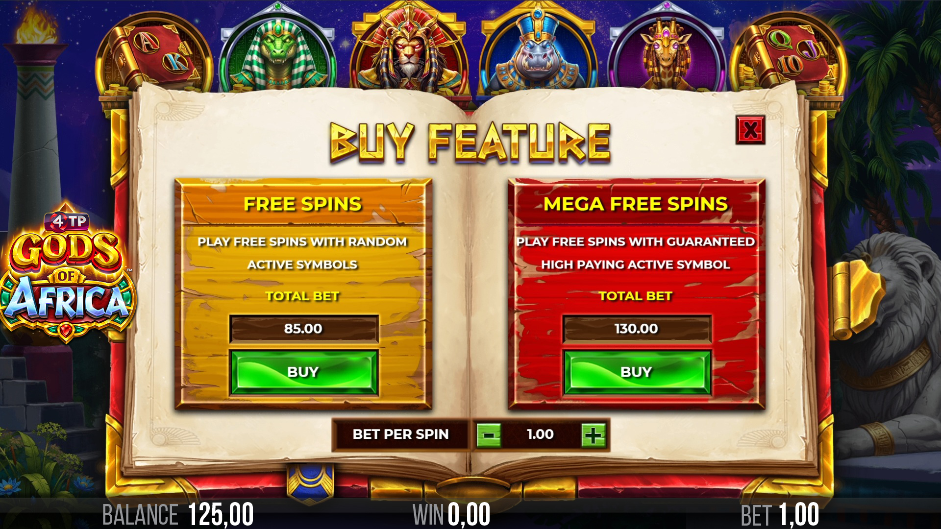 4TP Gods of Africa Feature Buy