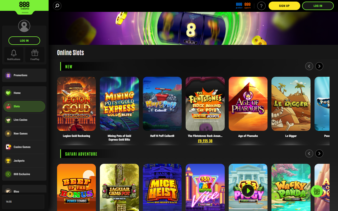 888 Casino slots screenshot