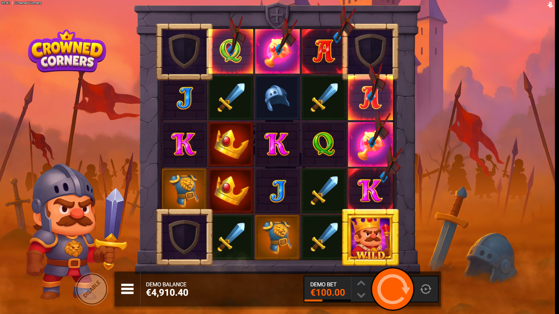 Crowned Corners special symbol activation