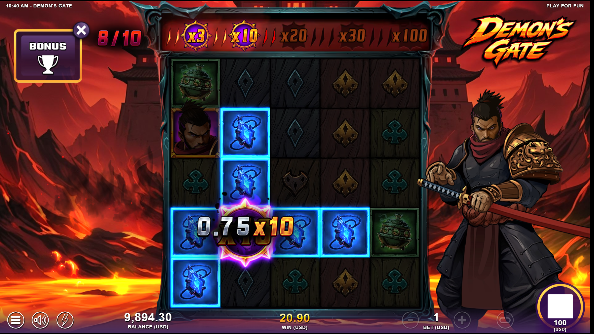 Demon's Gate Free Spins Feature