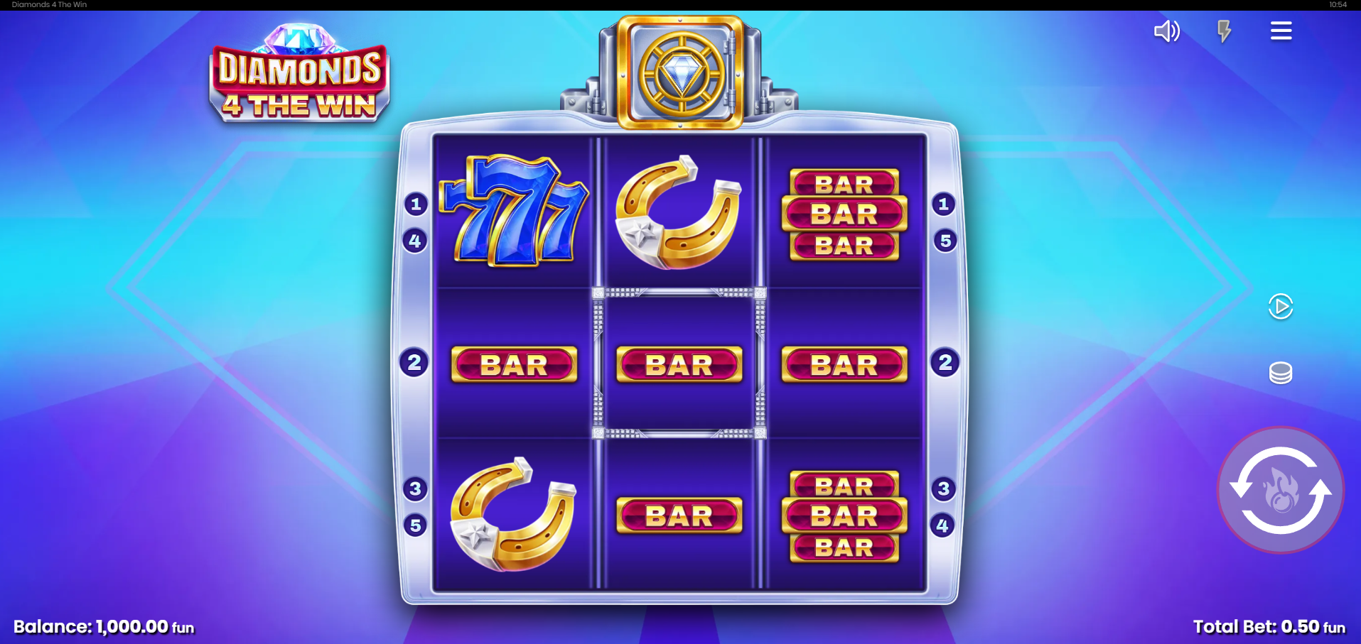 Diamonds 4 The Win base game play