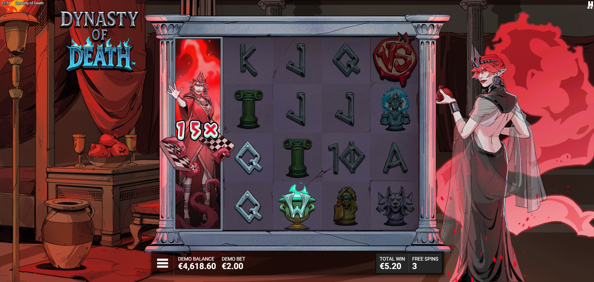 Dynasty of Death Queen's Dominion bonus feature screenshot