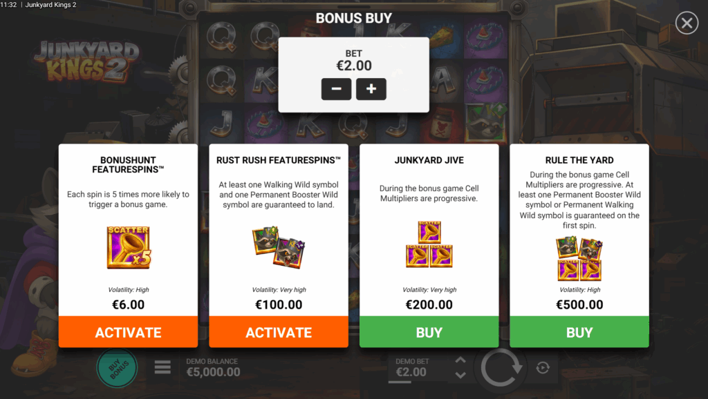 Junkyard Kings 2 Featurespins & Bonus Buy