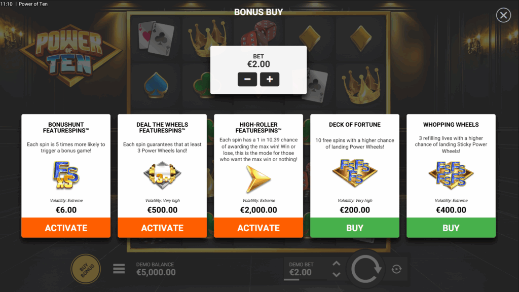 Power of Ten Featurespins & Bonus Buy