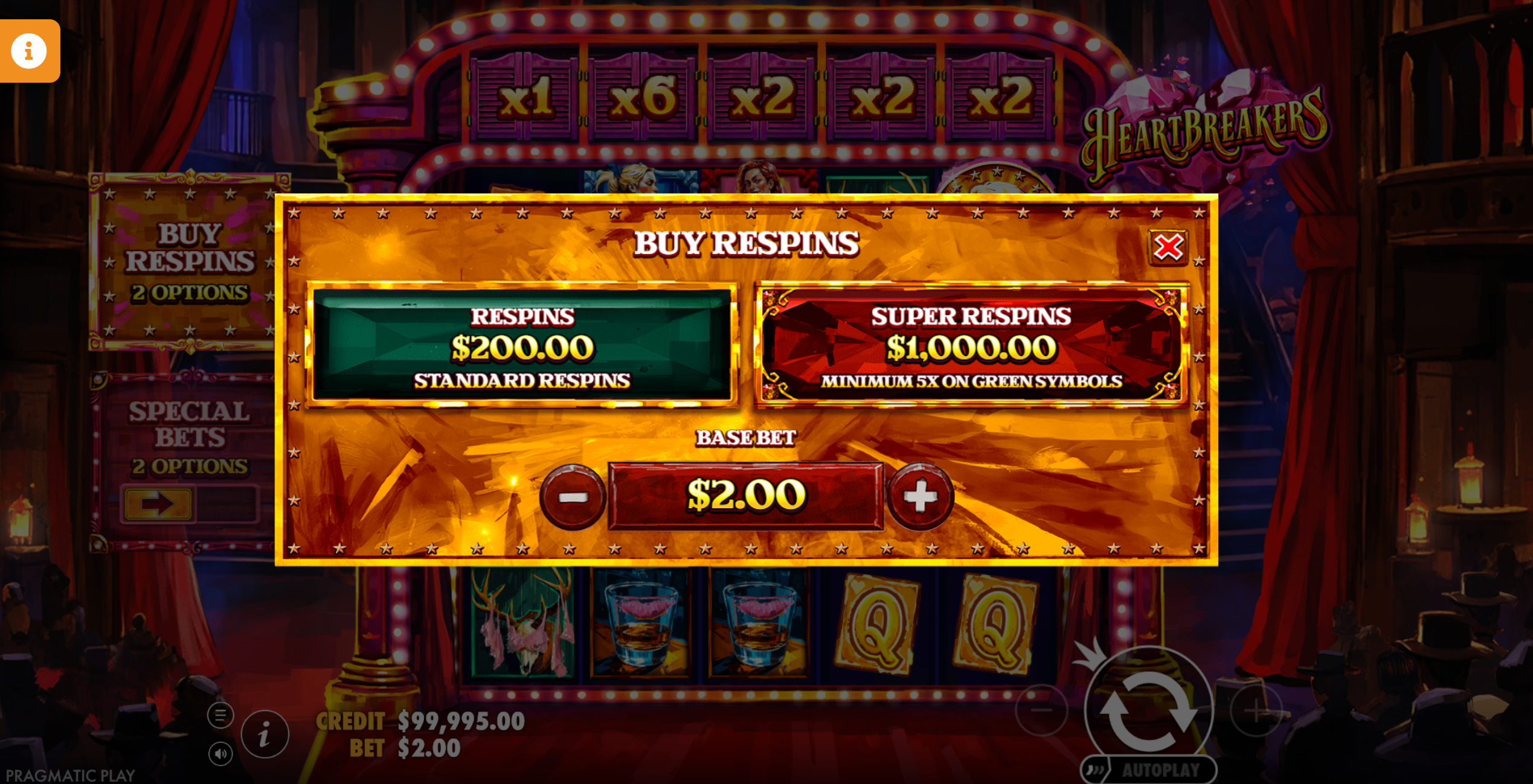 Heartbreakers Bonus Buy Options