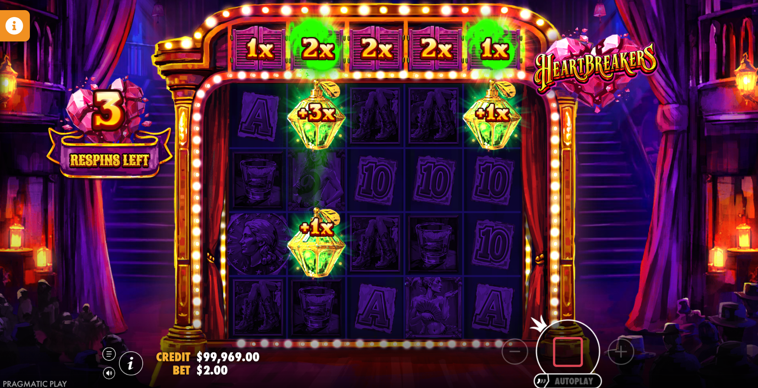 Heartbreakers Coin Respin Feature in action