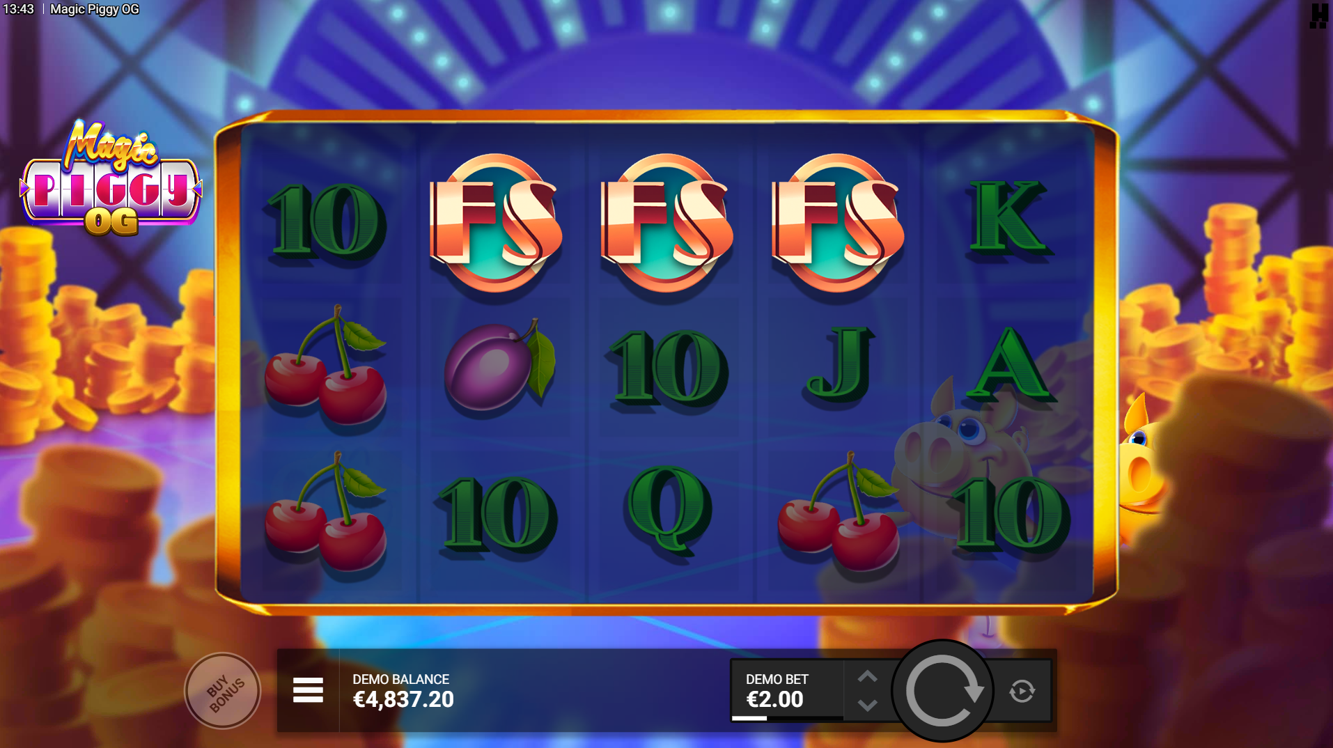 Magic Piggy OG Pig Bonus Feature (3 Scatters)