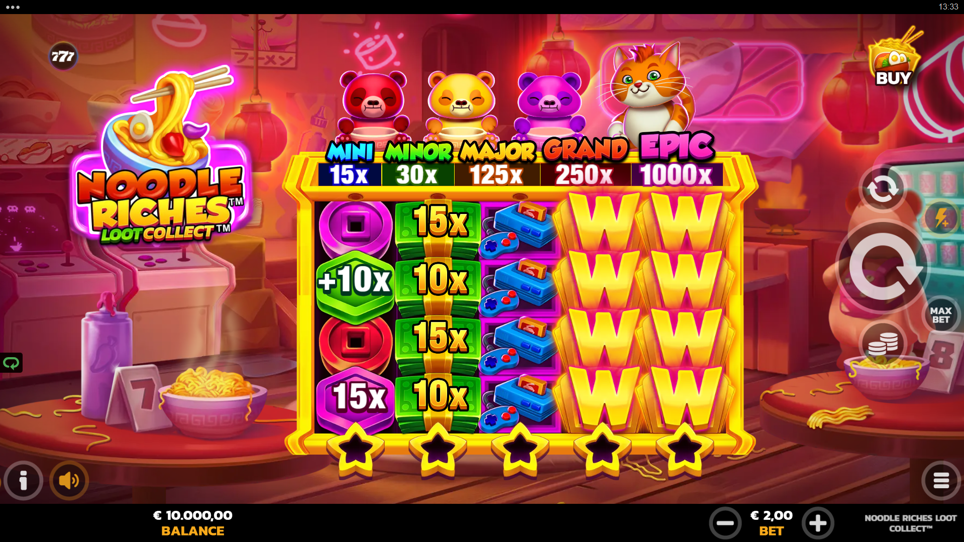 Noodle Riches Loot Collect base game screen