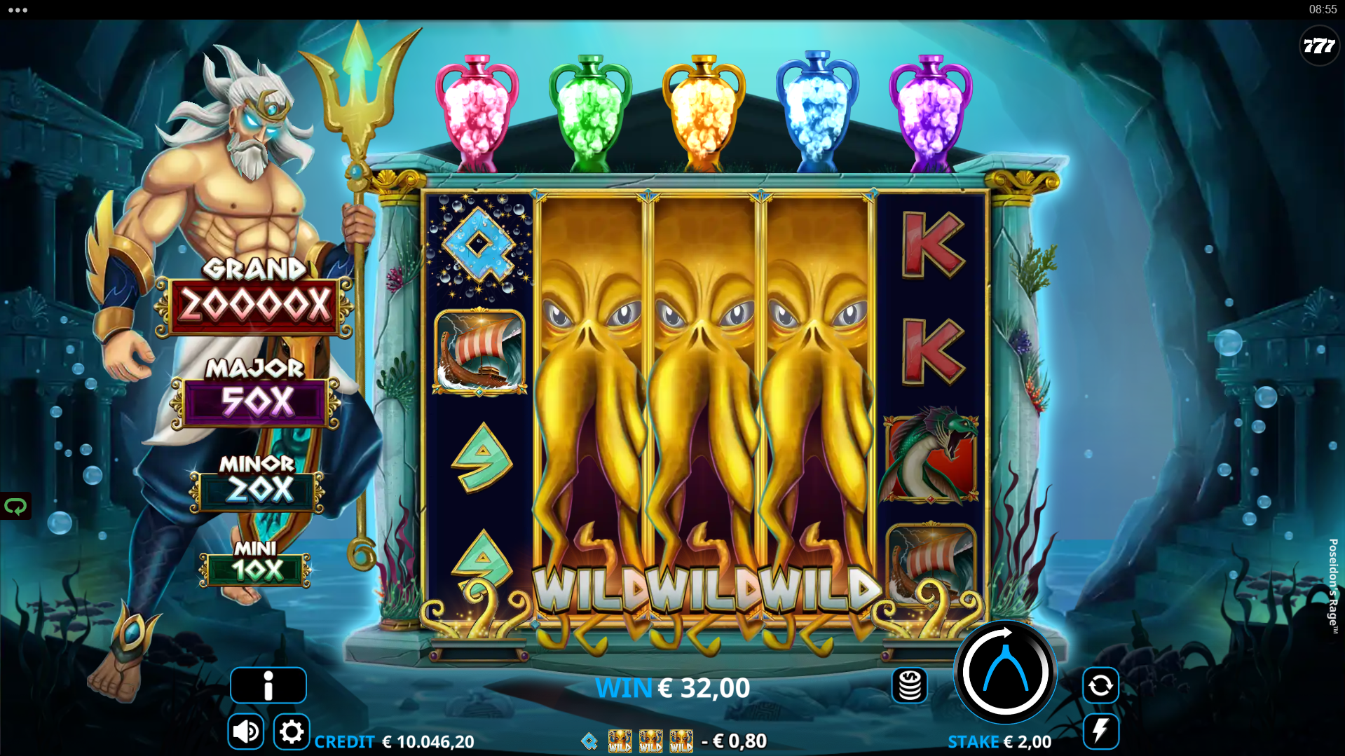 Poseidon's Rage expanding wild feature