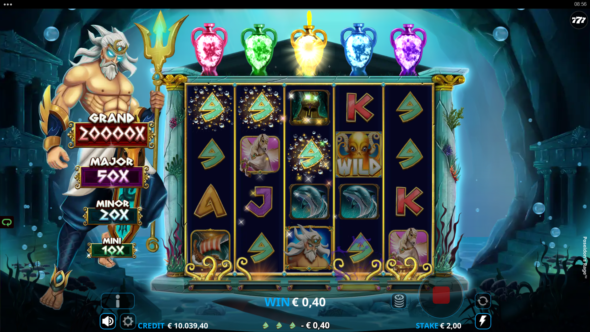 Poseidon's Rage scatter collect feature