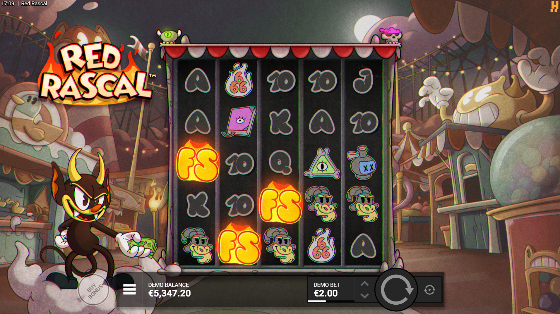 Red Rascal Ready to Riot 3 Scatter Bonus Feature