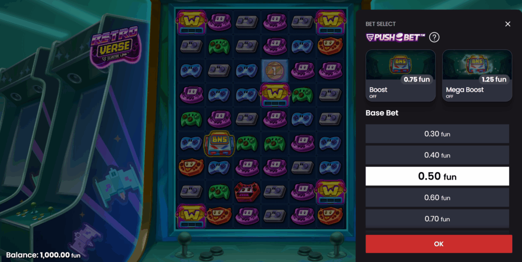 Retroverse Push Bet & Bonus Buy