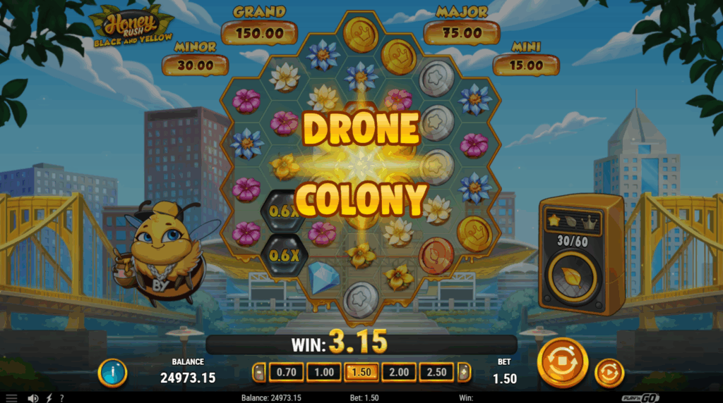 Honey Rush Black and Yellow Rush Meter & Colony Feature