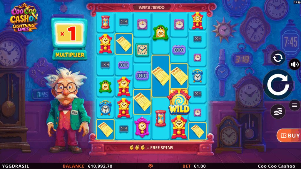 Coo Coo Cashoo Lightning Lines Scatter Symbols & Global Multiplier