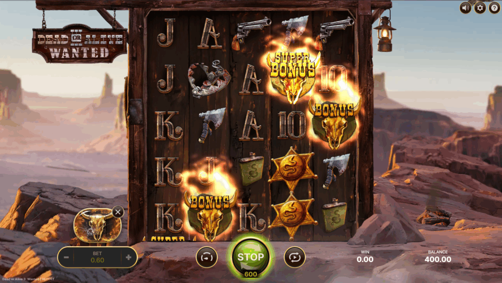 Dead or Alive 3: Wanted Super Free Spins