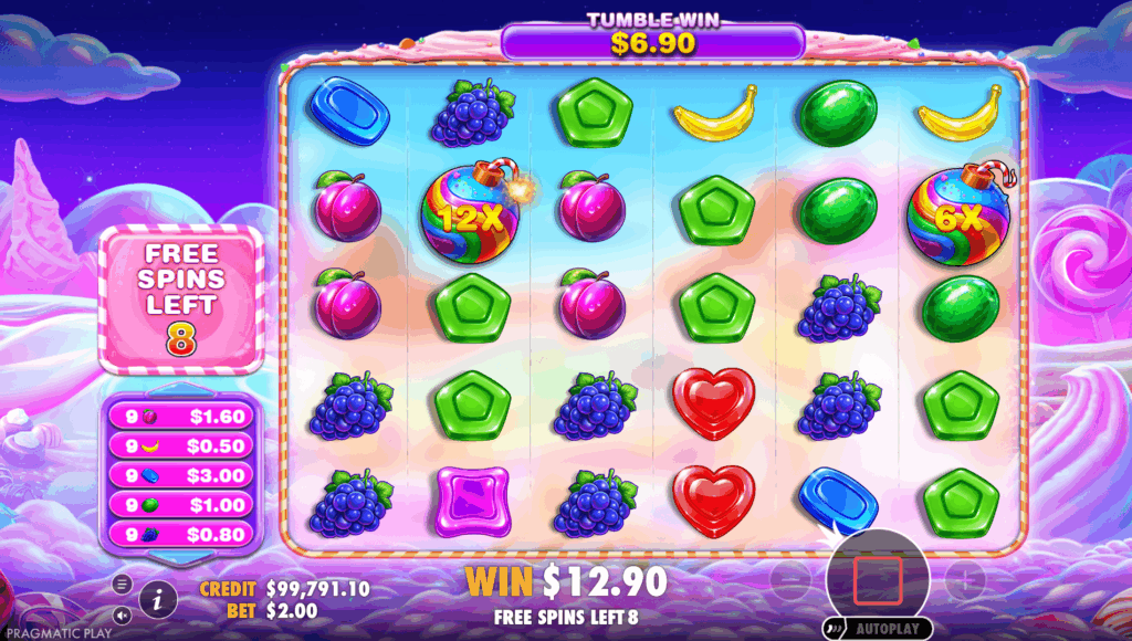 Trigger Free Spins to Activate Multiplier Symbols up to x2,500