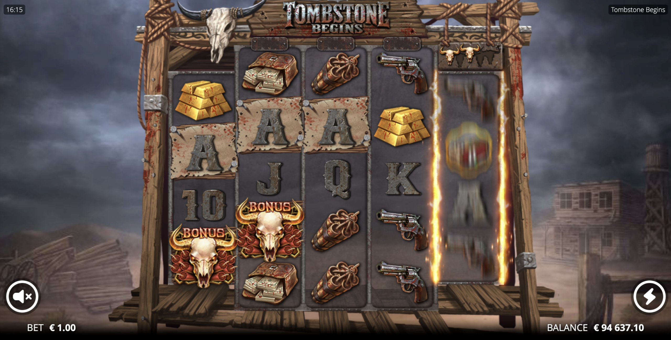 Tombstone Begins Bonus Anticipation Respin