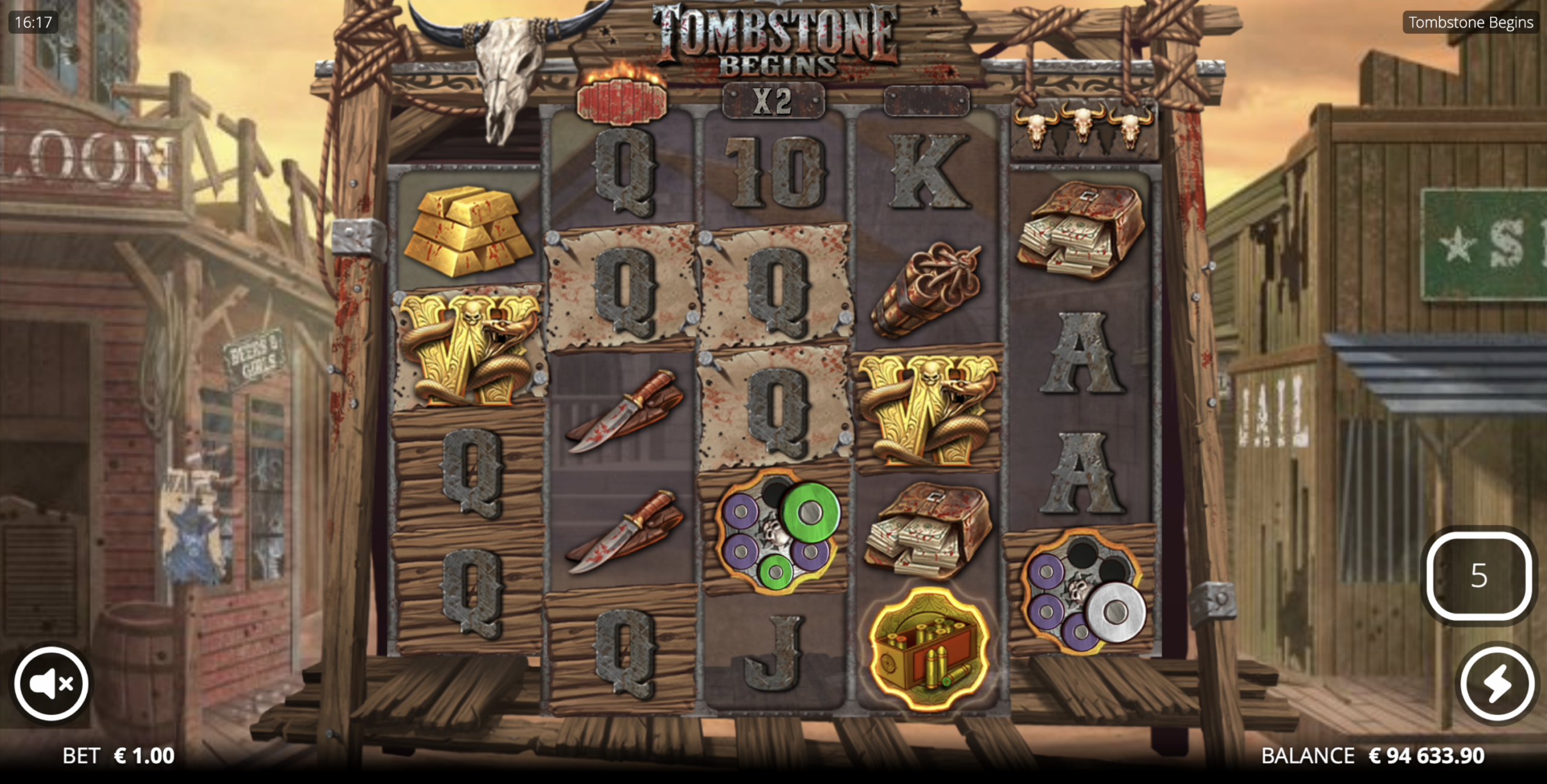 Tombstone Begins Gunslinger Spins Refill