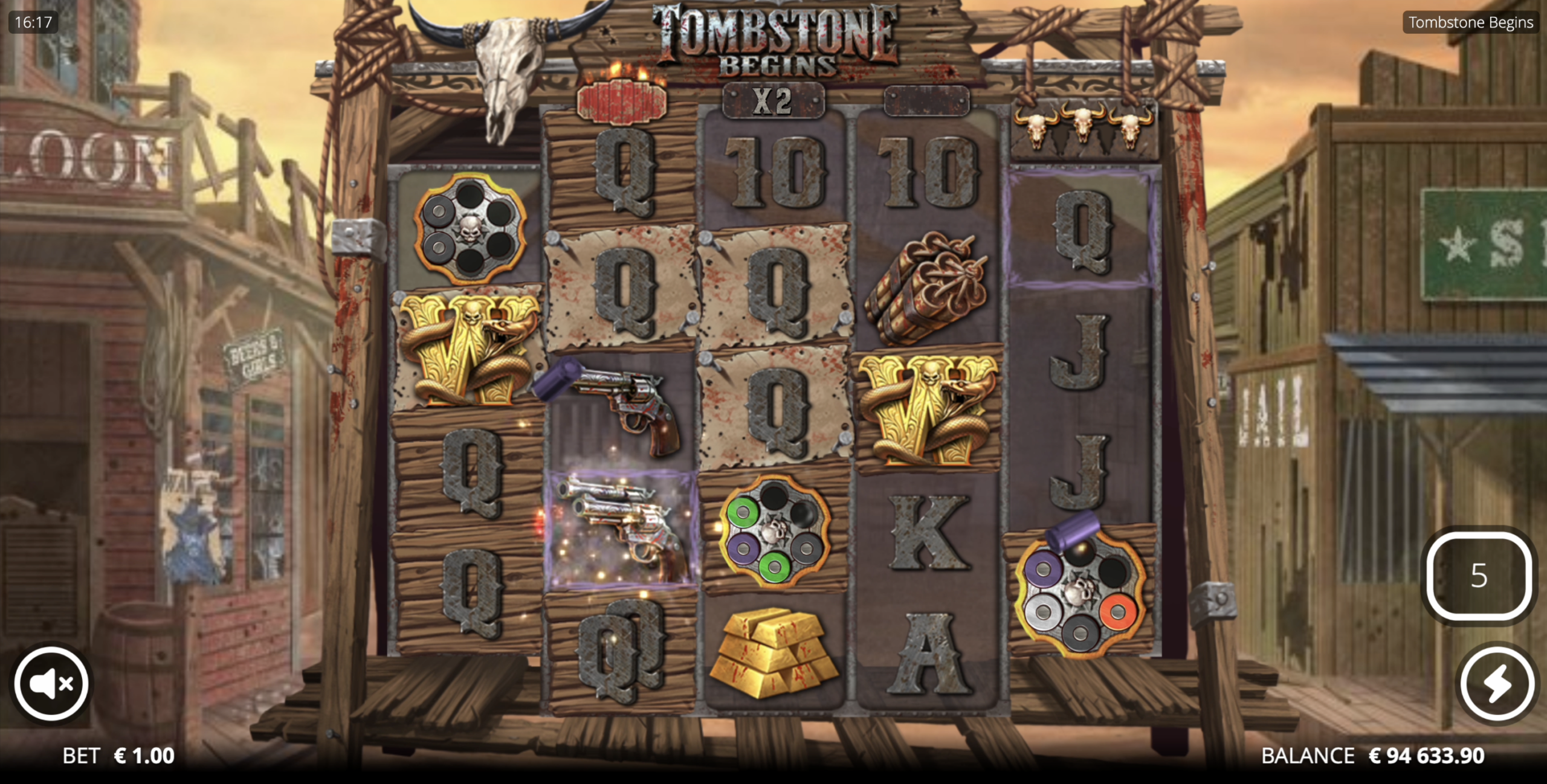 Tombstone Begins Gunslinger Spins Split