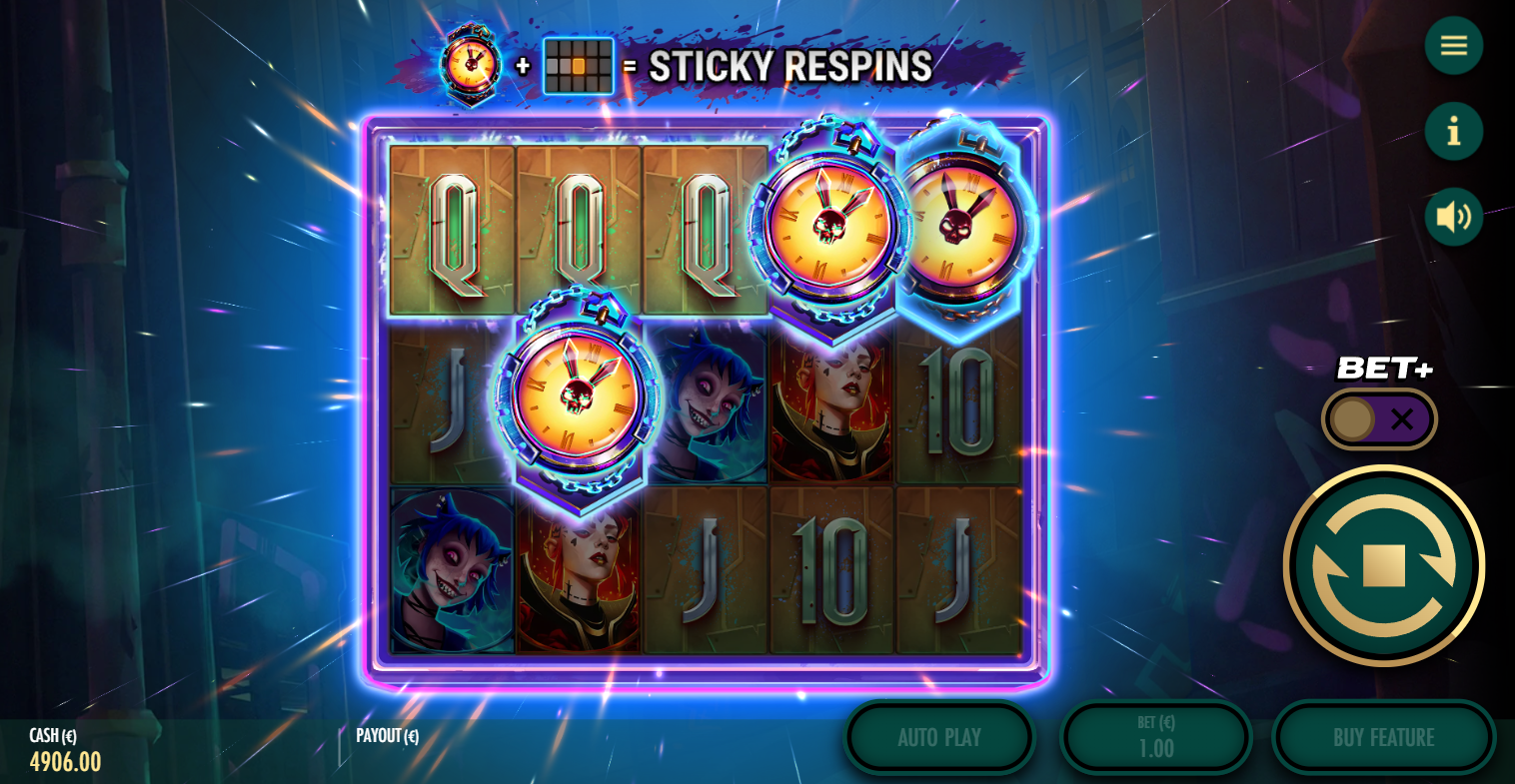 Alice: Time Rift Sticky Respins Bonus Drop feature in action