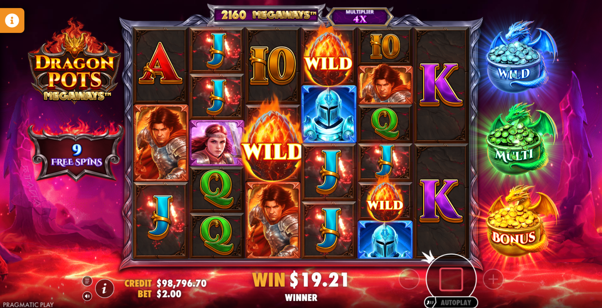 Dragon Pots Megaways super free spins bonus round