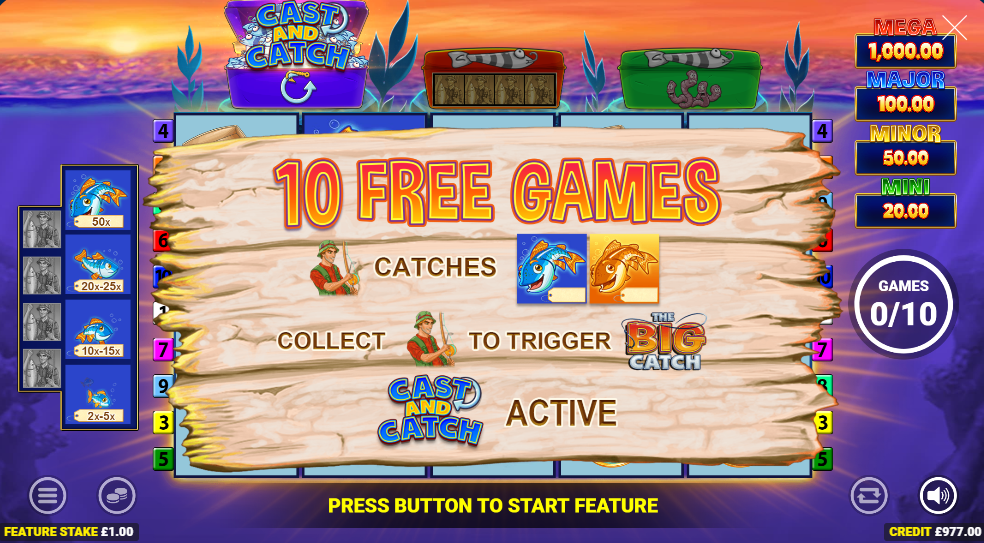 Fishin' Frenzy Lure 'Em In bonus trigger