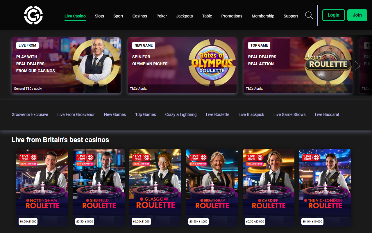 Grosvenor live screenshot