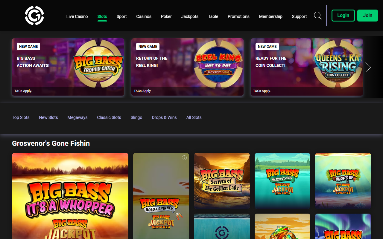 Grosvenor slots screenshot