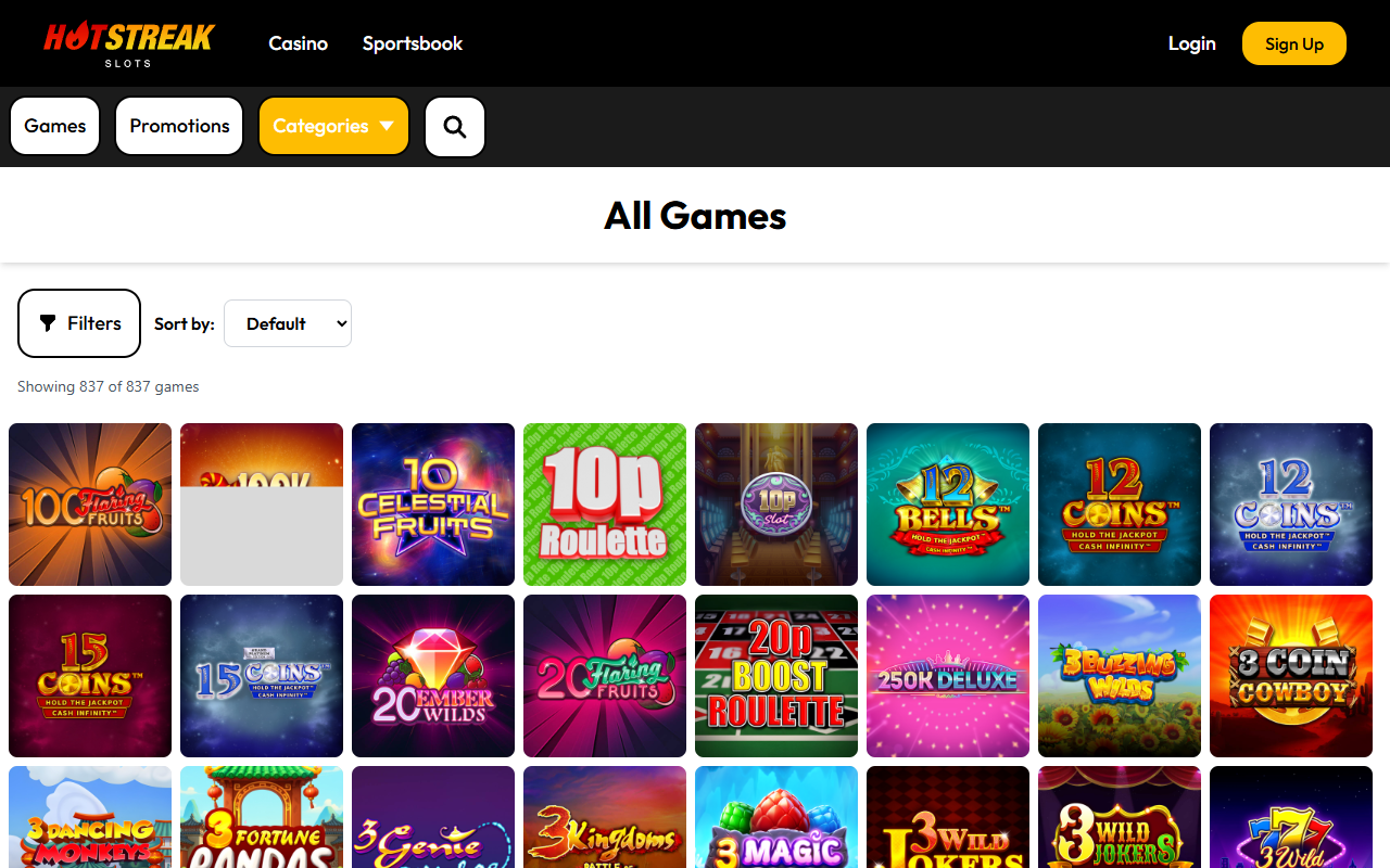 Hot Streak Casino slots screenshot