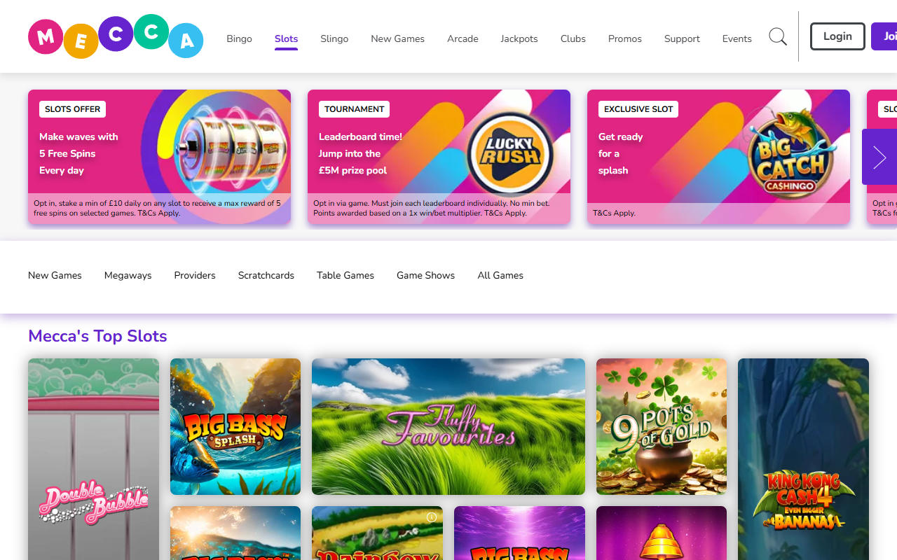 Mecca Bingo slots screenshot