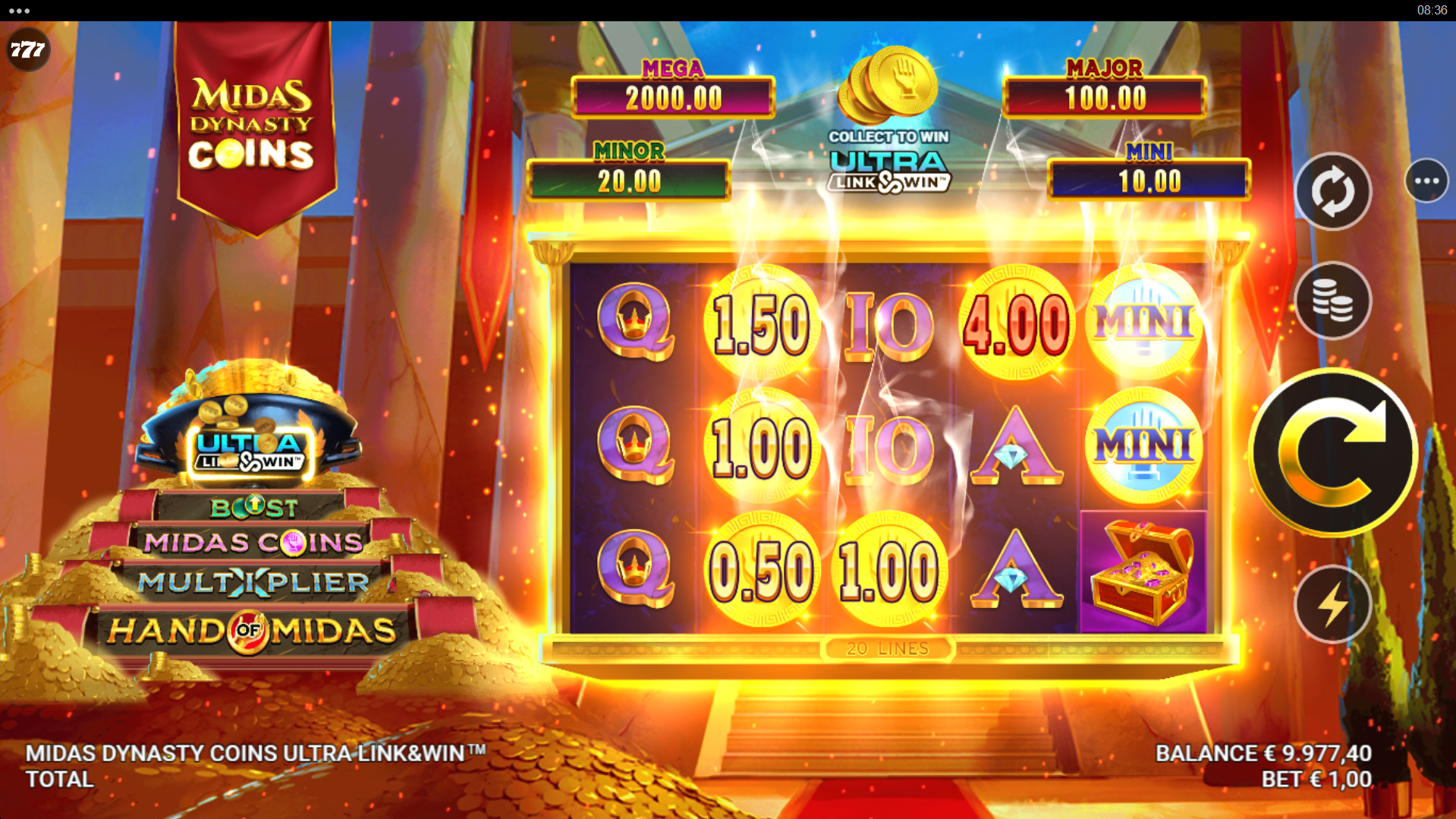 Midas Dynasty Hot Mode feature screenshot