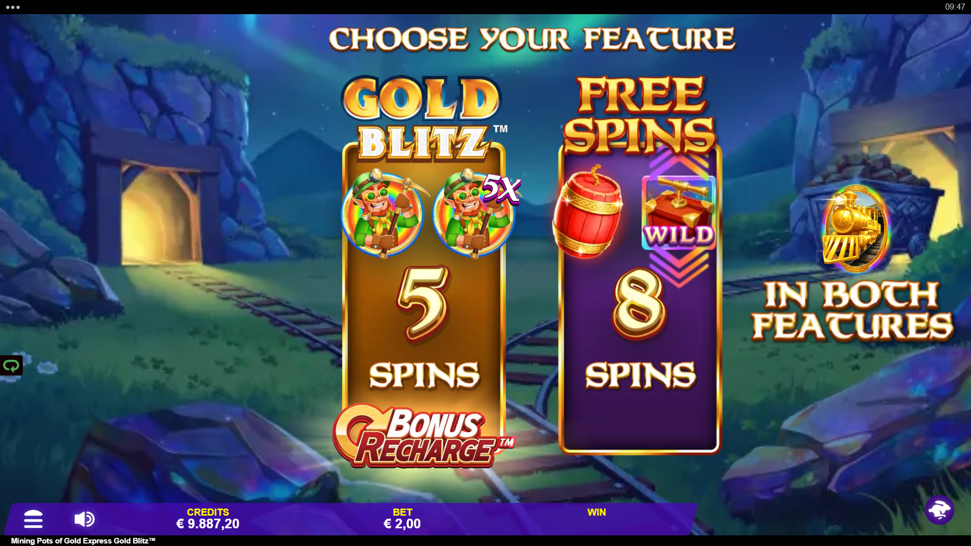 Bonus trigger screen