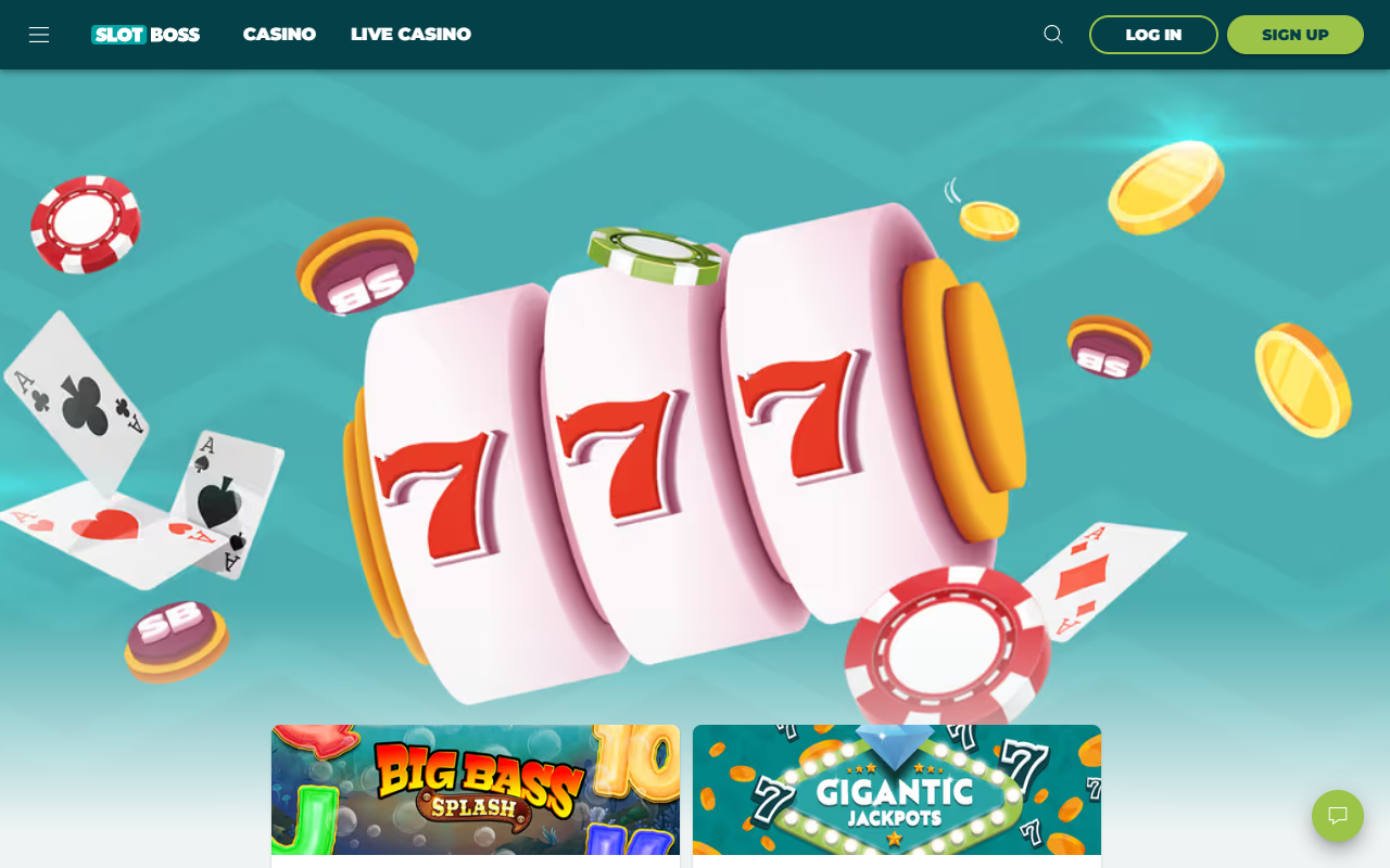 Slot Boss homepage screenshot