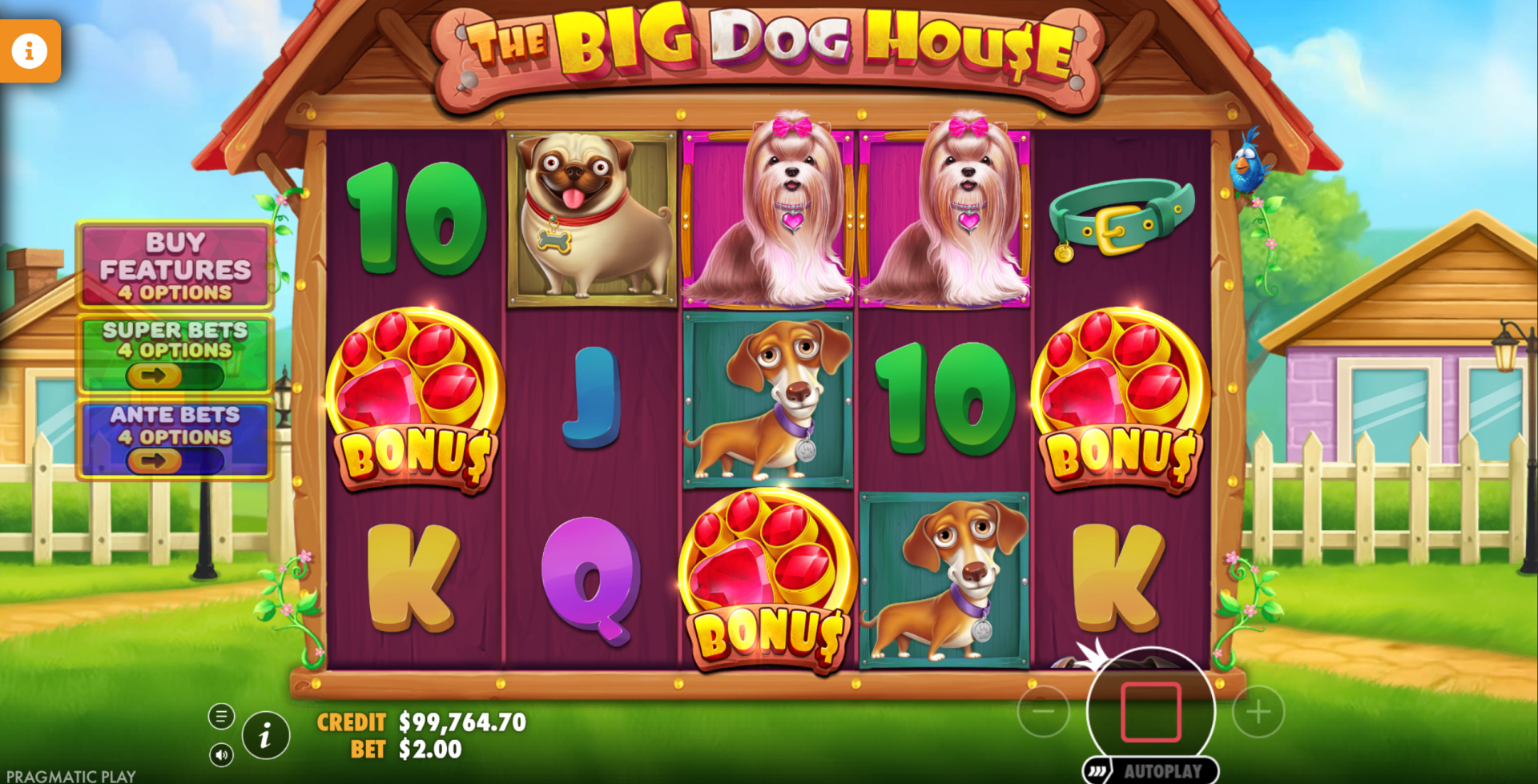 The Big Dog House standard free spins bonus feature