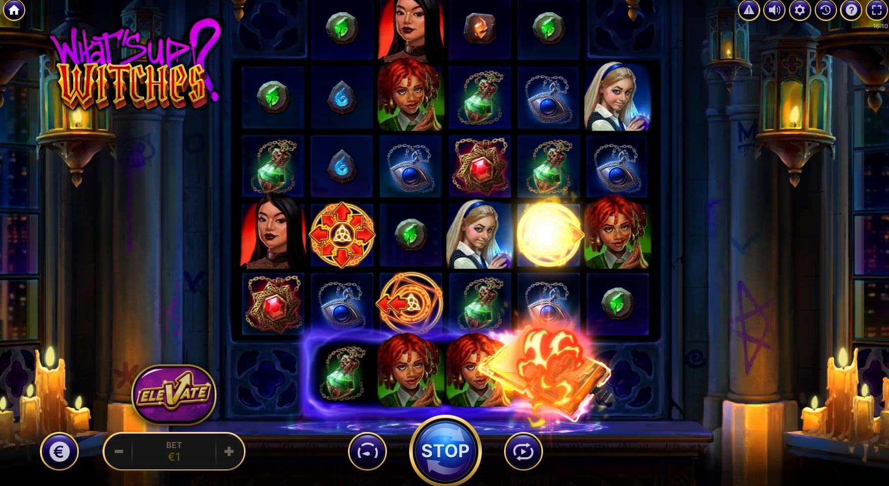 What's Up Witches Arcane Feature screenshot showing wild spell activation