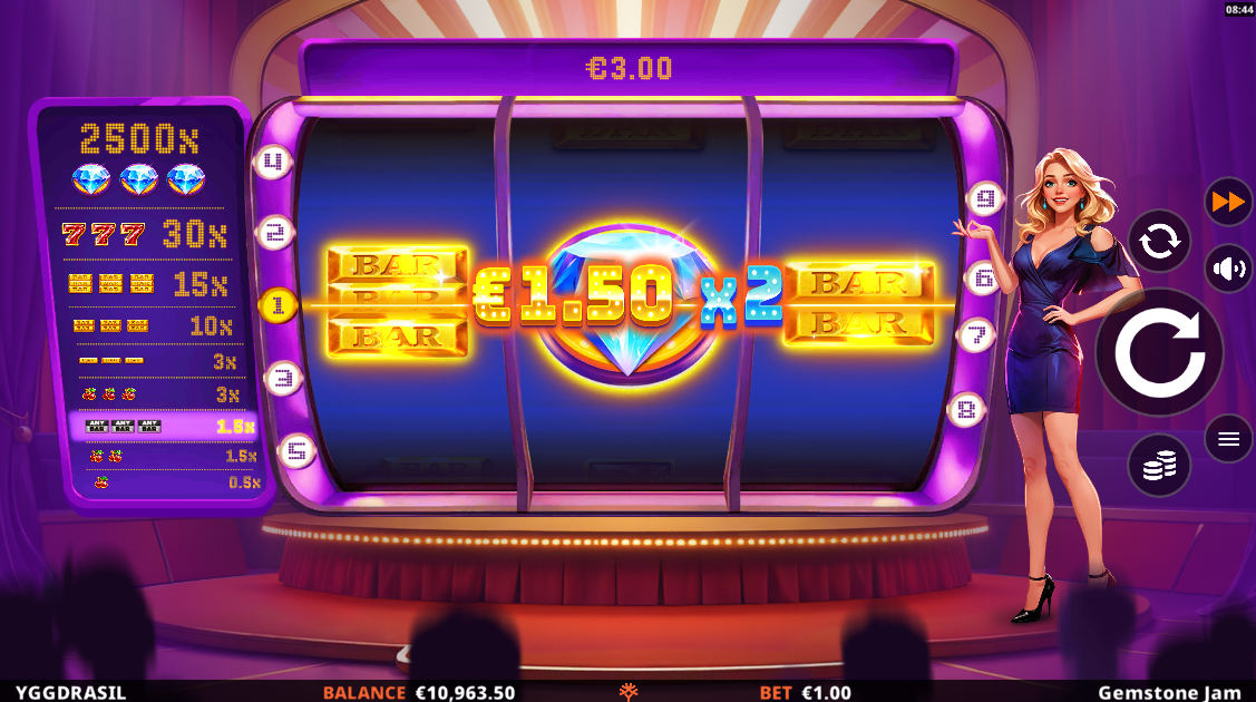 Gemstone Jam Wild symbols multiplying wins with x2 and x4 multipliers for jackpot opportunities