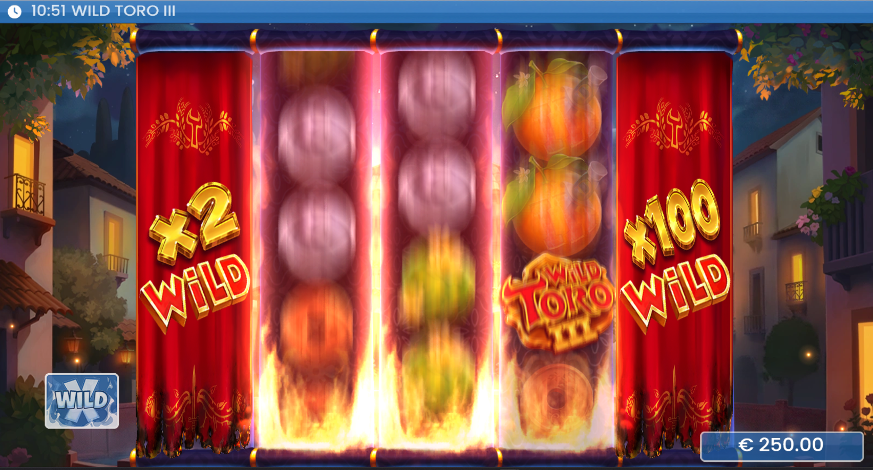 Wild Toro 3 Midnight Bullfight bonus feature in Night mode