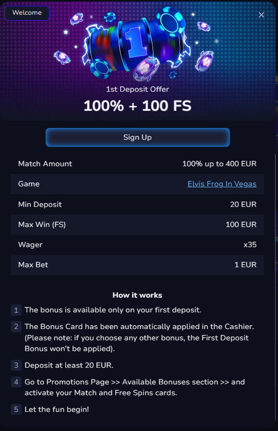 7bit welcome offer
