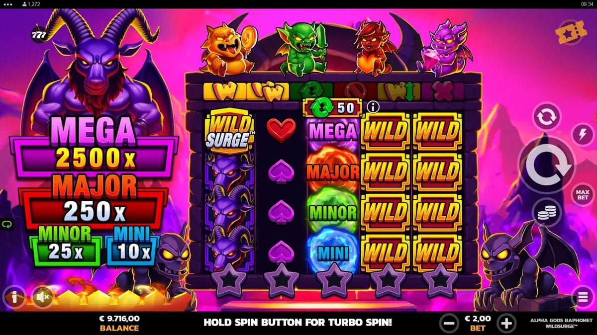 Alpha Gods Baphomet WildSurge - Base Game Play