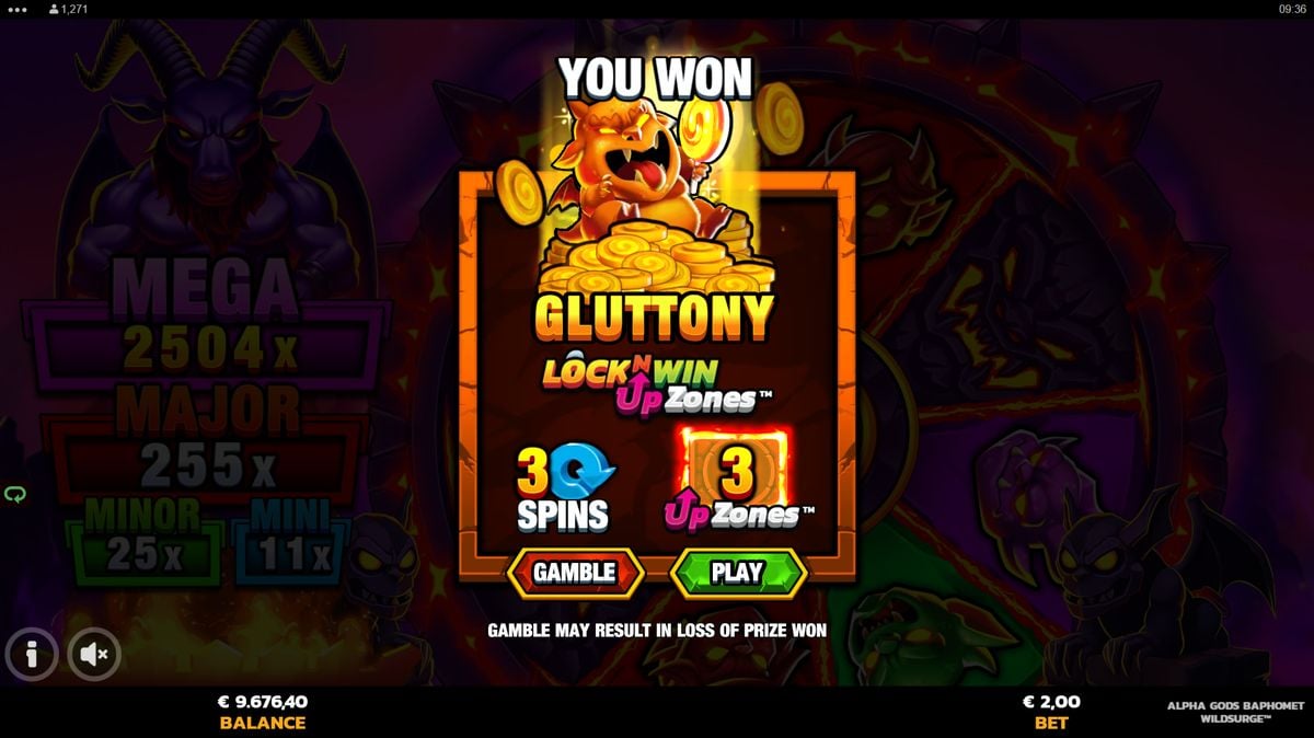 Alpha Gods Baphomet WildSurge - Bonus Trigger