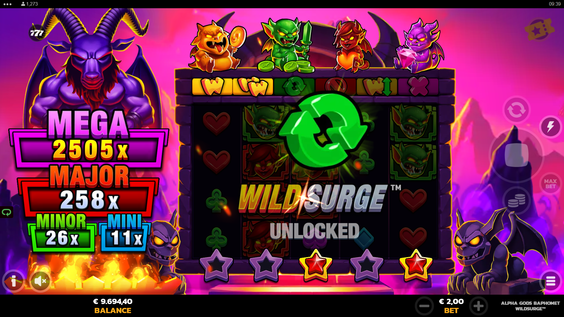 Alpha Gods Baphomet WildSurge - Wild Surge Unlock Feature