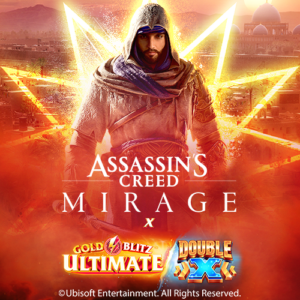 Assassin's Creed Mirage x Gold Blitz Ultimate Double X slot game logo